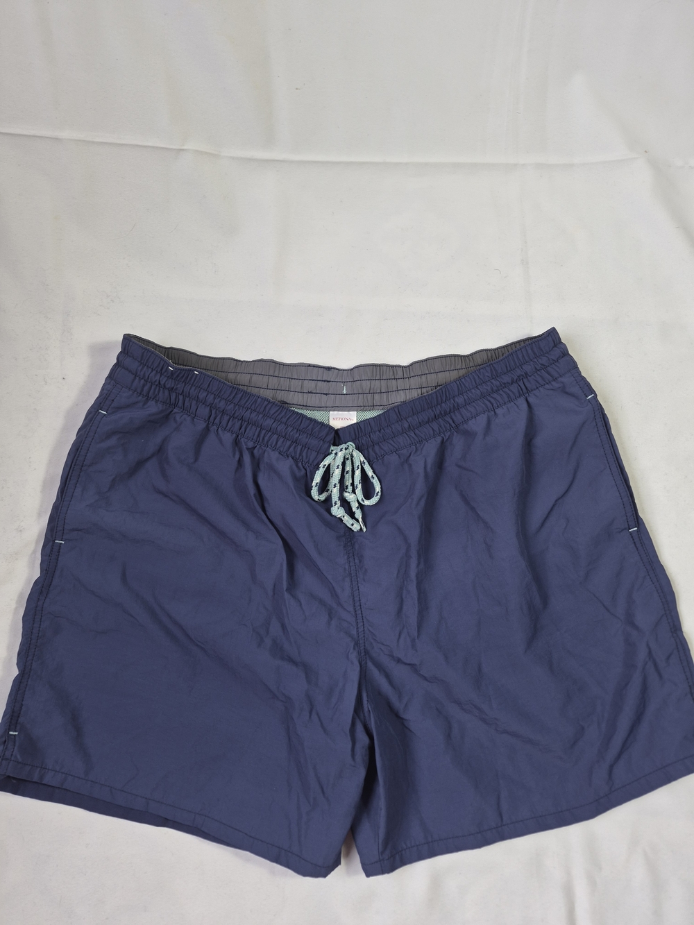 MERONA Men's Navy Swim Trunks with Contrast Drawstring XXL